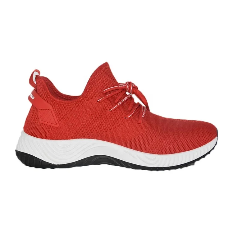 

Fashion Outdoor Mesh Upper Lightweight Breathable Man Sport Running Shoes, Black/red