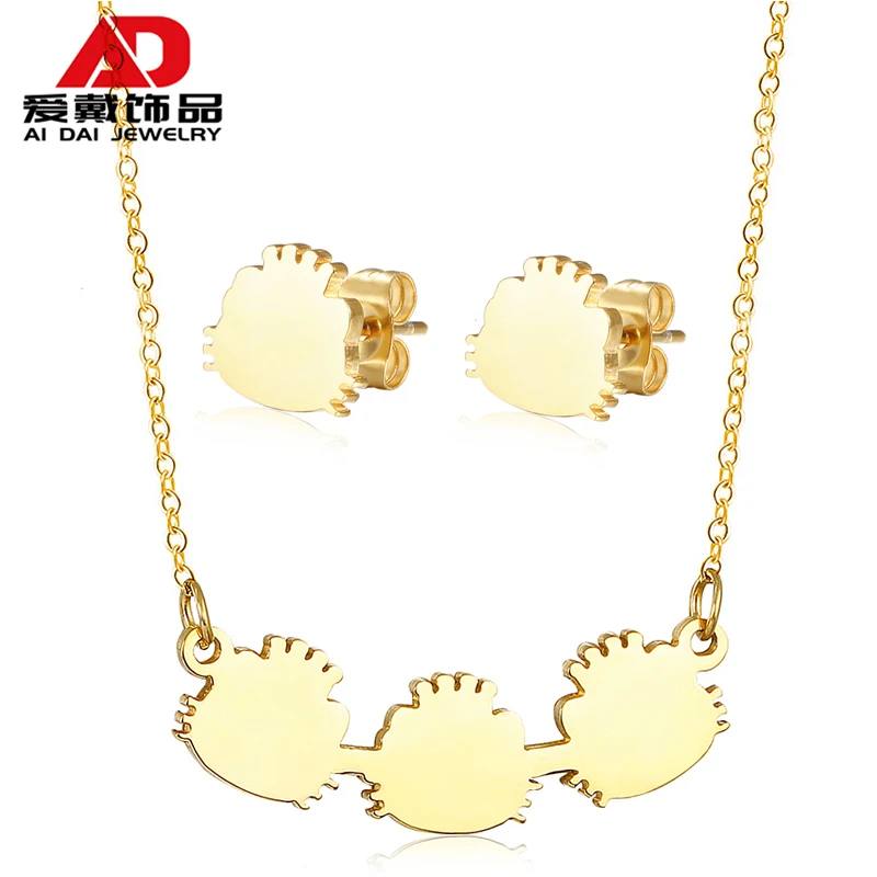 

Titanium steel crab necklace female new simple earrings temperament accessories