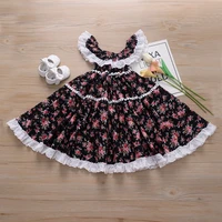 

RTS Child Tutu Toddler Casual High Quality Children Baby Smocked Kid Cloth Girl Dress