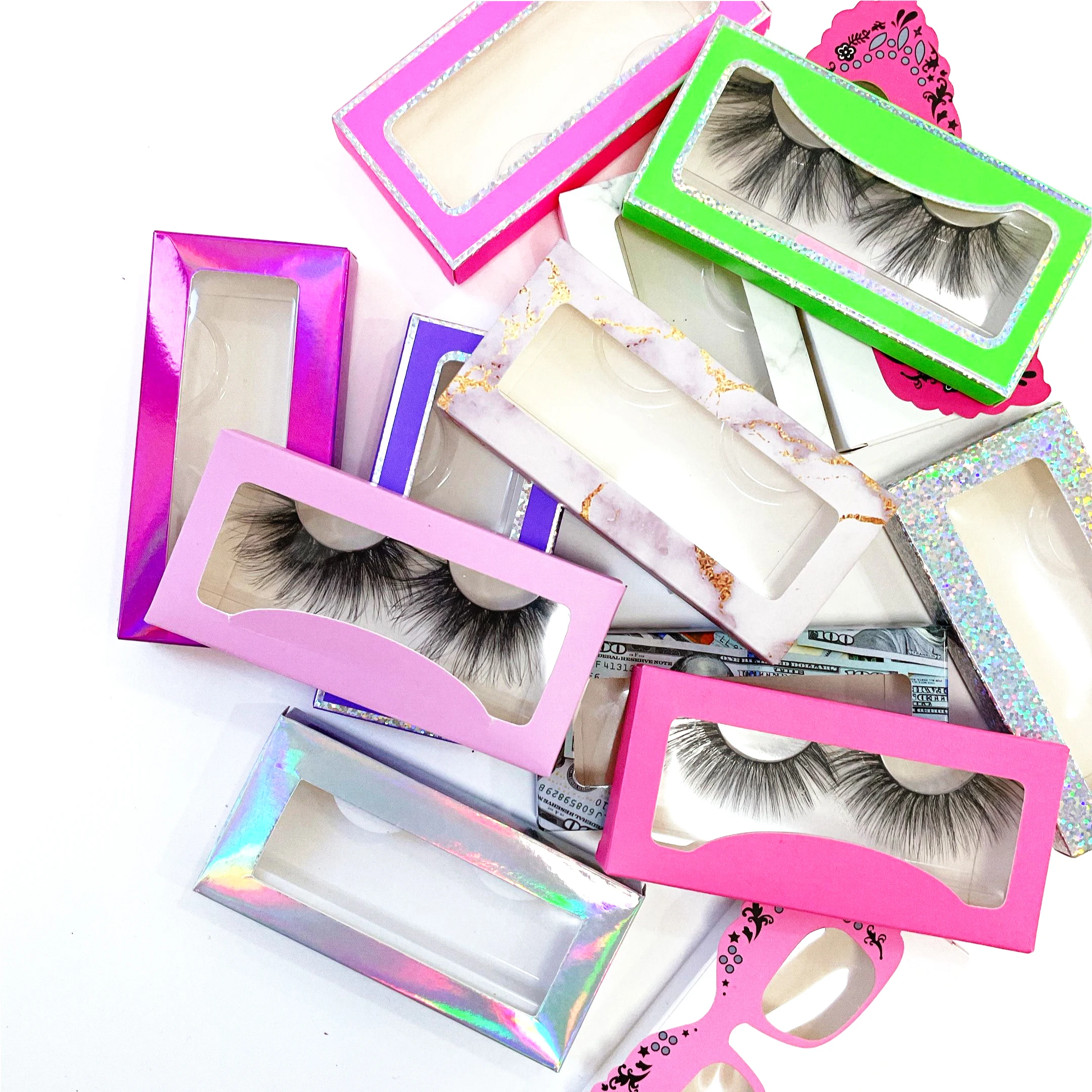 

2021 new arrivals 25mm mink eyelash vendor with packages lashes, Black color