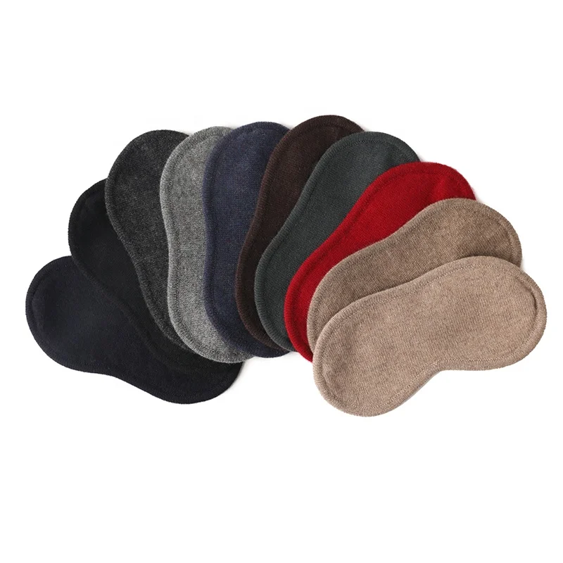 Autumn Winter Eye  Mask  Wearing Plain Knitted 100% Cashmere Soft Warm Accessories