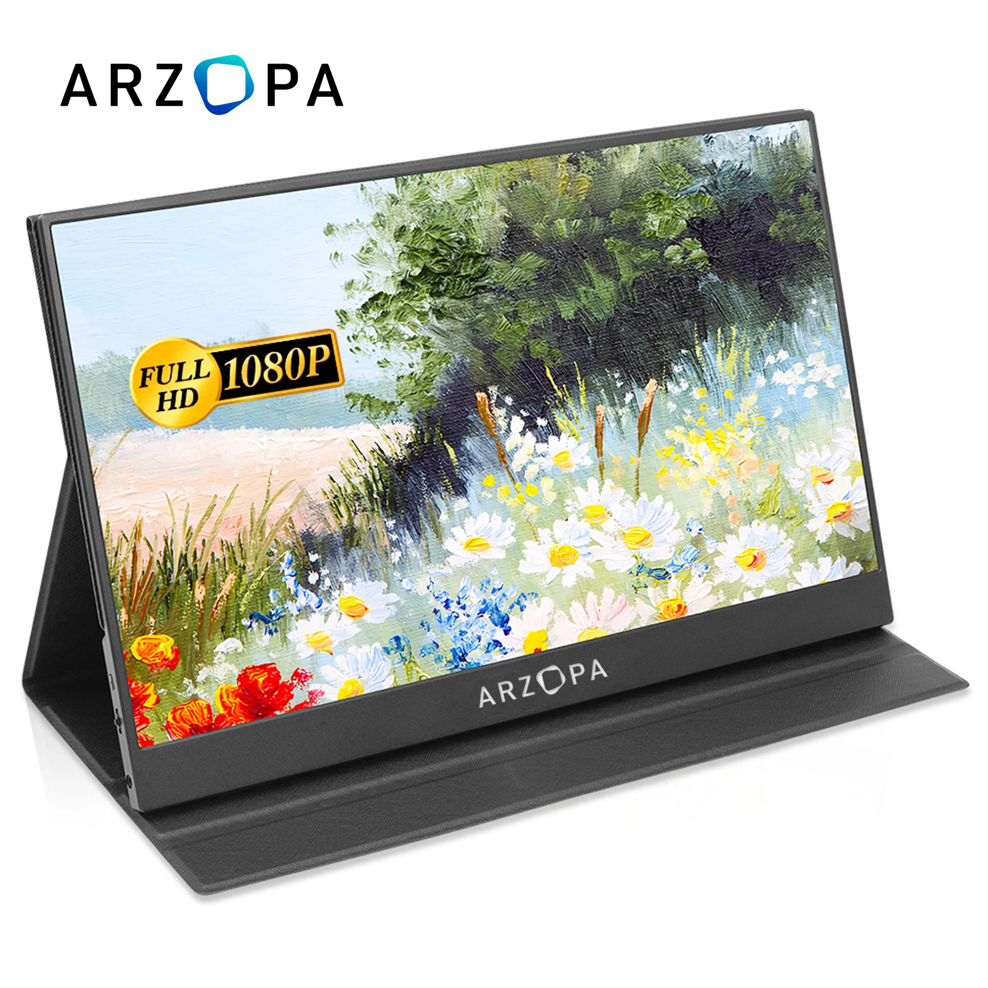 

Arzopa 15.6 Inch FHD 1080P Thin HDR Type C Powered Laptop Screen Extension Eye Care Portable Monitor for LCD