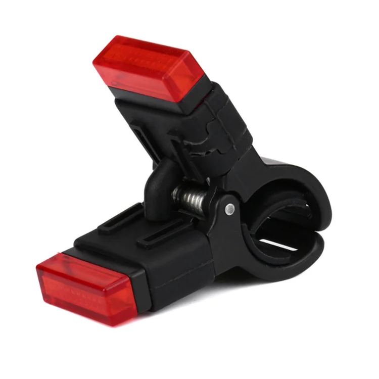 

RTS New USB rechargeable bicycle taillight night riding cob highlighting waterproof LED riding warning clip rear light, Black