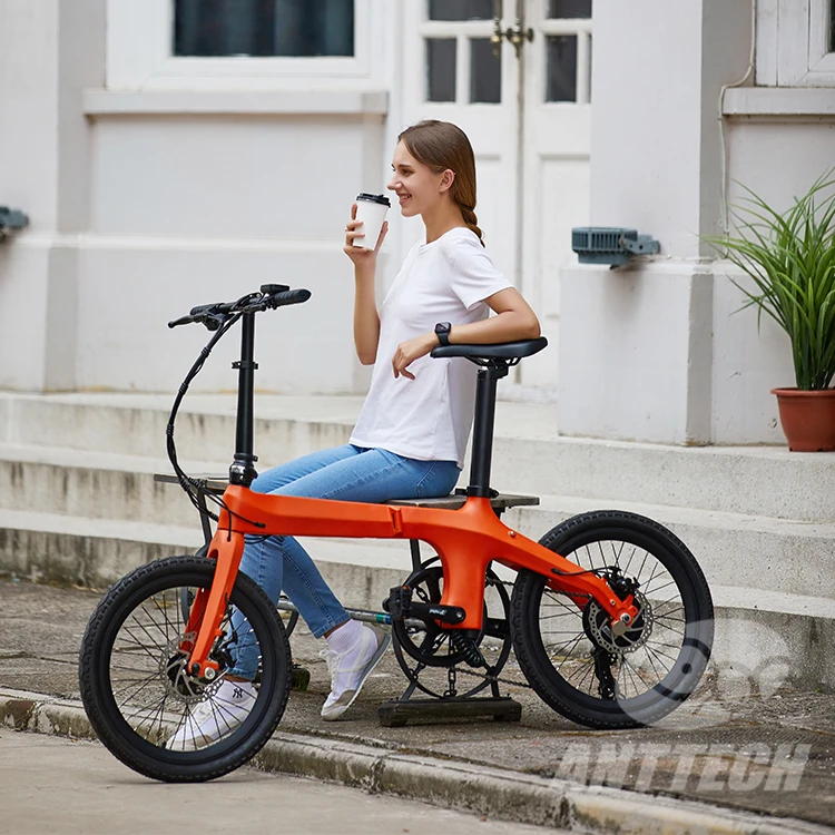 

2021 Super light 36V 250W high speed motor 20inch wheel hydraulic brake adults carbon fiber e bike electric folding bike