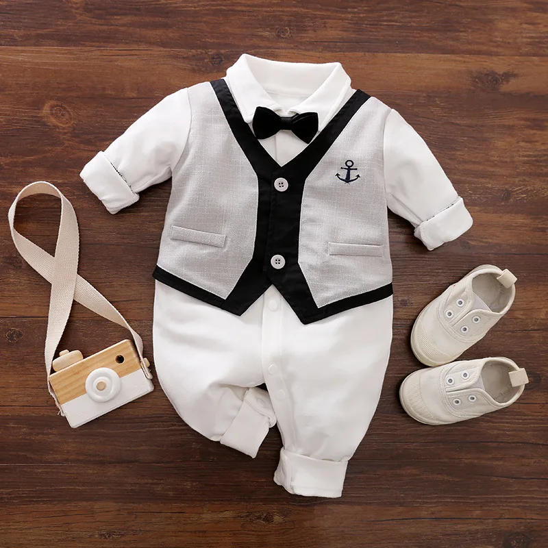 

Wholesale autumn baby clothes bodysuit 100% cotton casual baby boy clothing, Picture