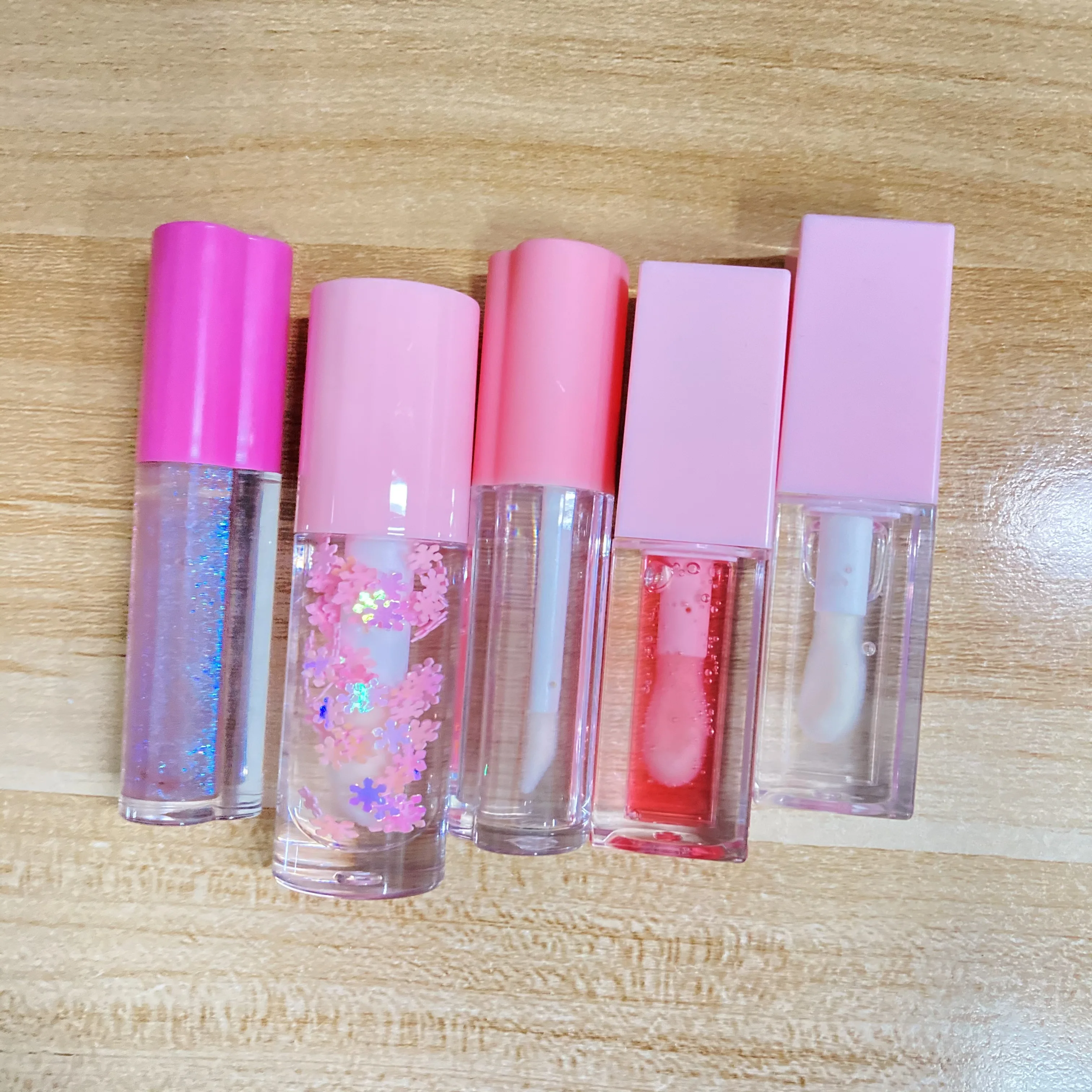 

Valentine's day gifts pink heart tube lip gloss private label