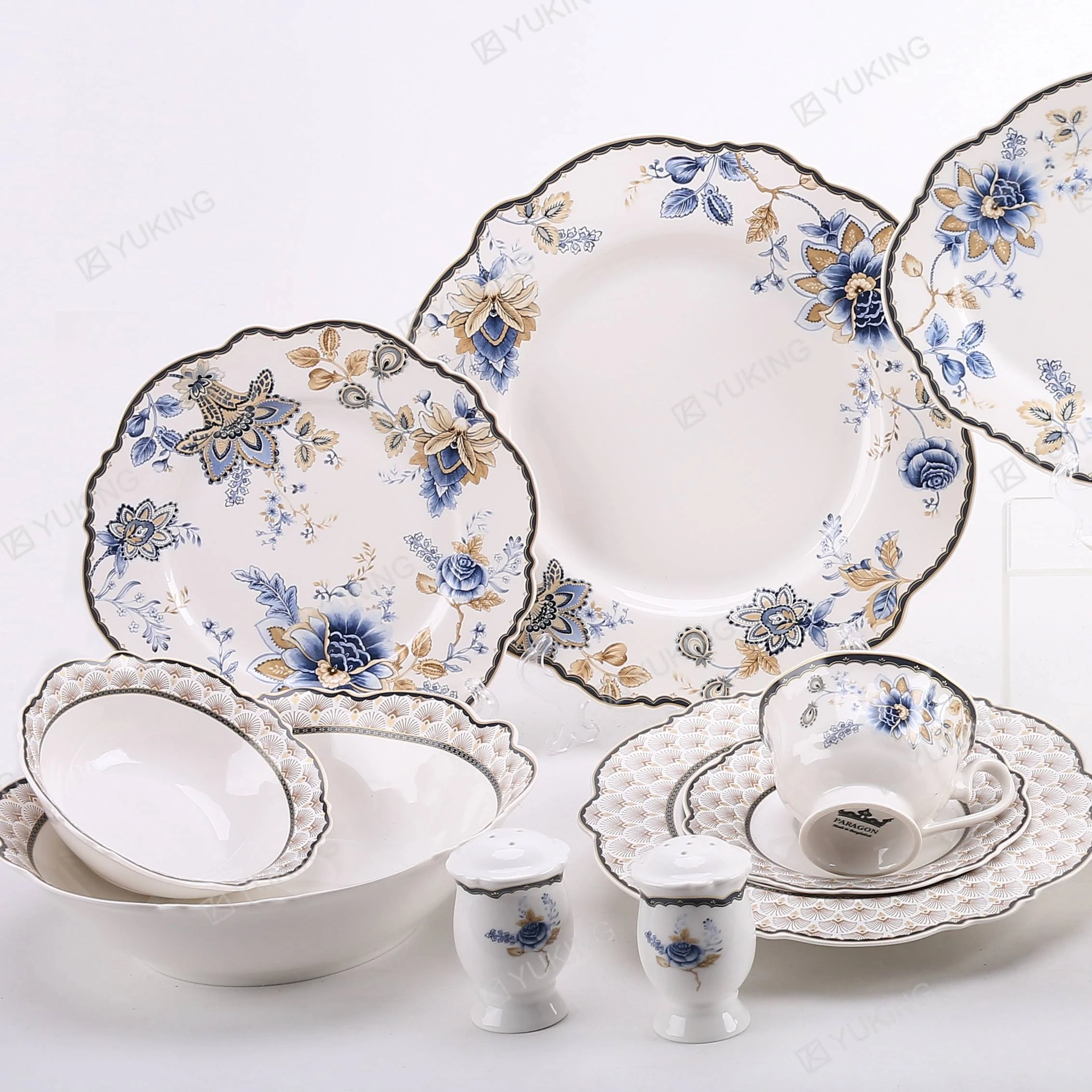 

51pcs new bone china dinnerware set ceramic dinner sets tableware, Customized color