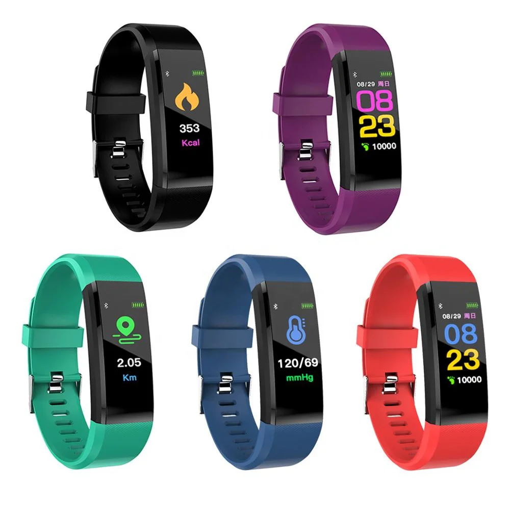 

Promotion gift Big colorful screen blood pressure heart rate fitness ID115 Plus smart bracelet for men women
