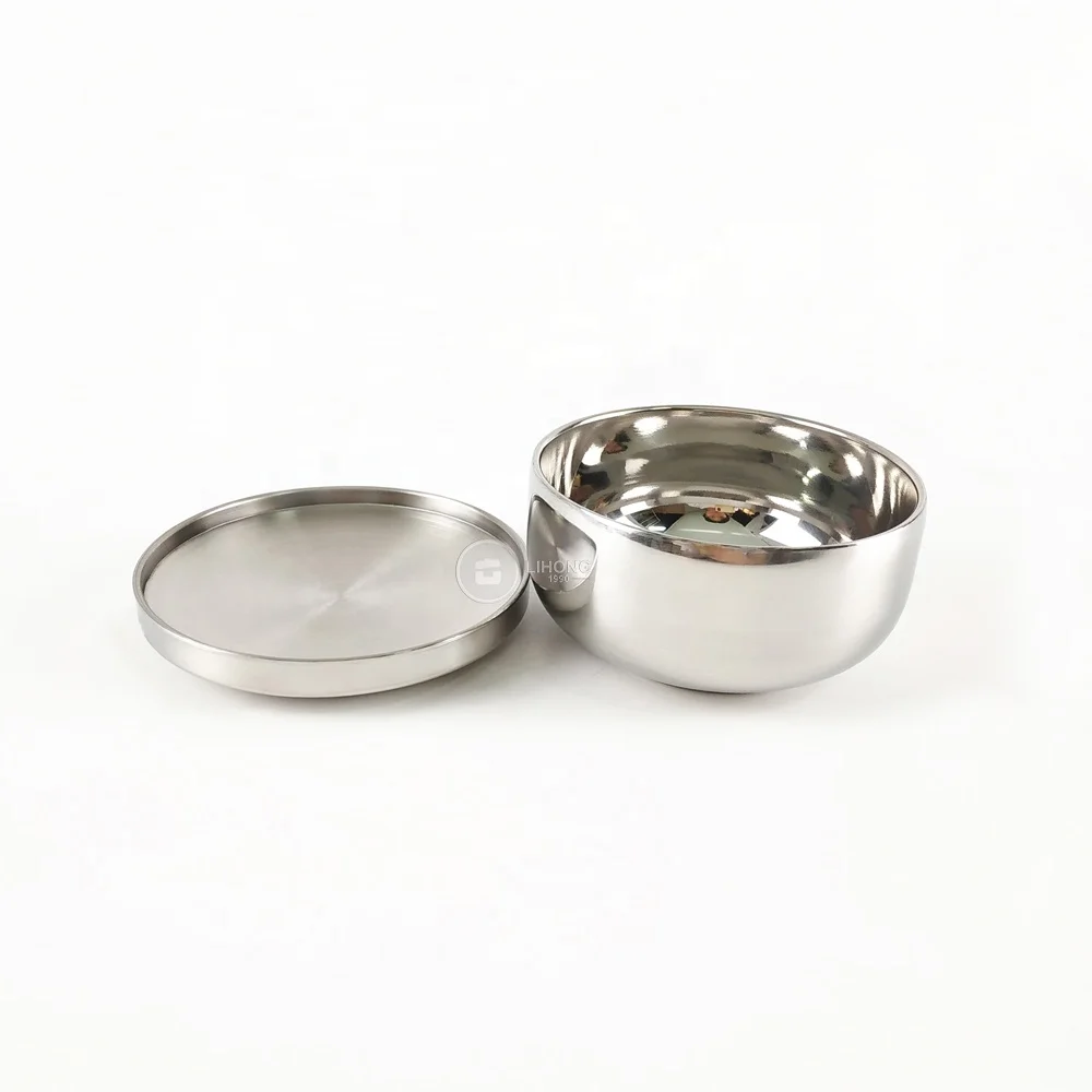 

Double Wall Hot sale Rice Bowl 304 Stainless Steel Bowl With Lid