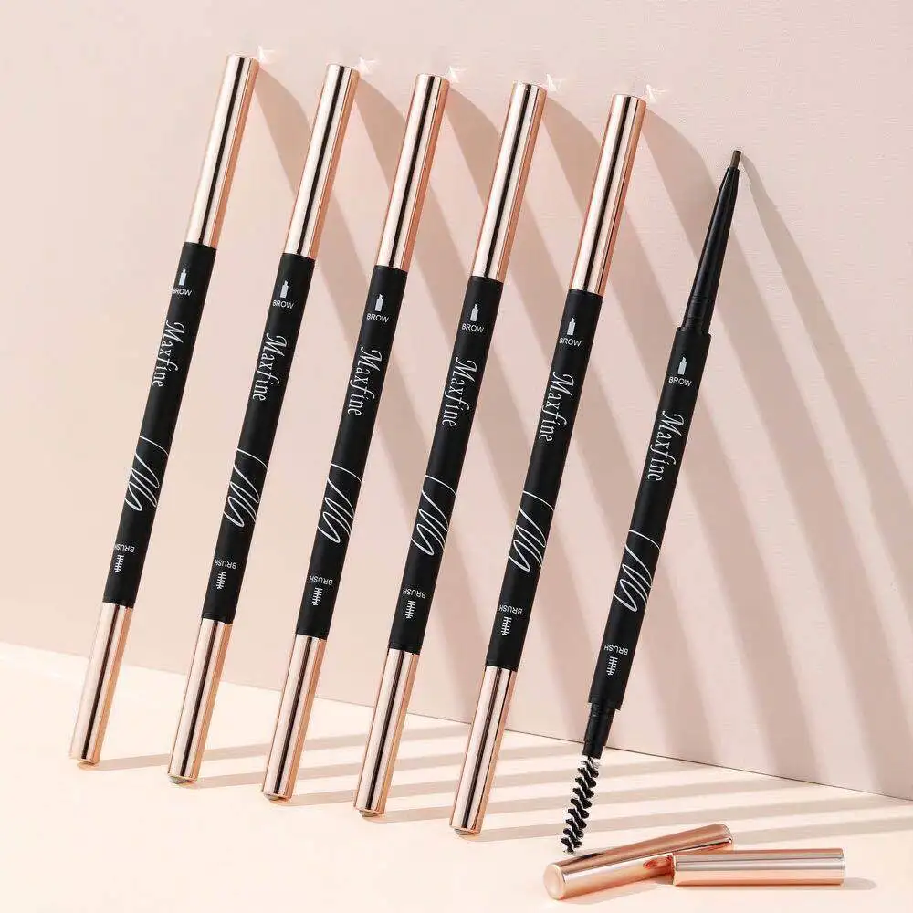 

Double Head Automatic Rotation Micro Eyebrow Pencil Waterproof Makeup Long Lasting Private Label Eyebrow Slim Pencil
