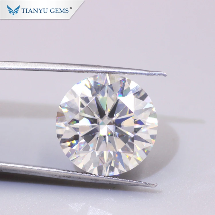 

Top quality Round Brilliant Moissanite 14MM Solitaire for Engagement Ring