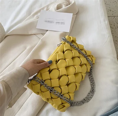 

2021 Designer Ladies Weave Handbags For Women Female Fashion Knit Clutches Tote Hand Bags Women Leather Shoulder Messenger Bags