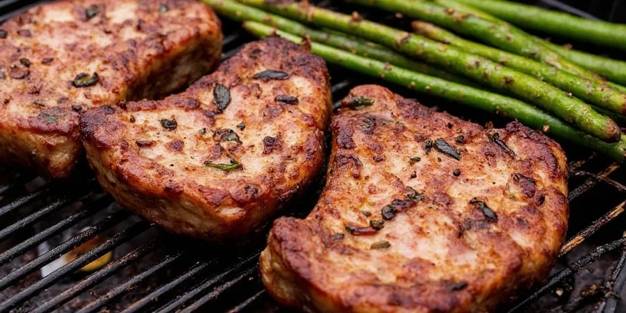 Togarashi and honey glazed pork chops