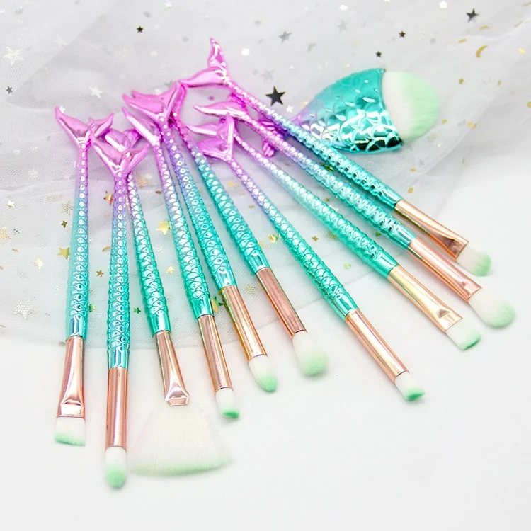 

E.bt Wholesale Factory direct personalised makeup brush set mermaid makeup brush kit
