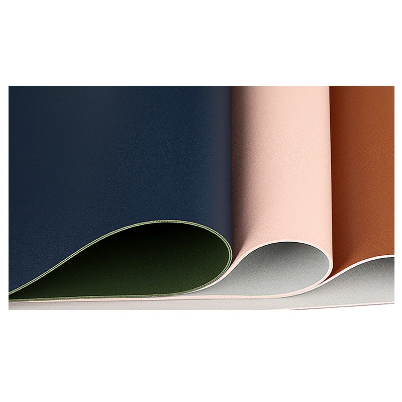 

Custom Logo Environmental Protection Waterproof PU leather wholesale, Pink+silver/deep blue+green/orange+gray