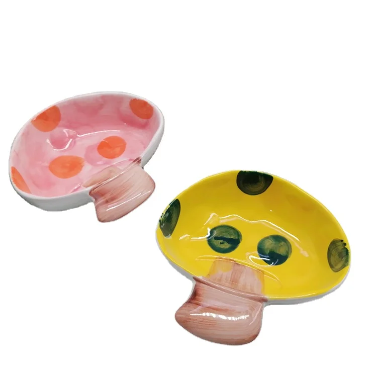 

Ceramic Children's Tableware Mushroom Bowl Cartoon Tableware Fruit Salad Dessert Bowl Porcelain