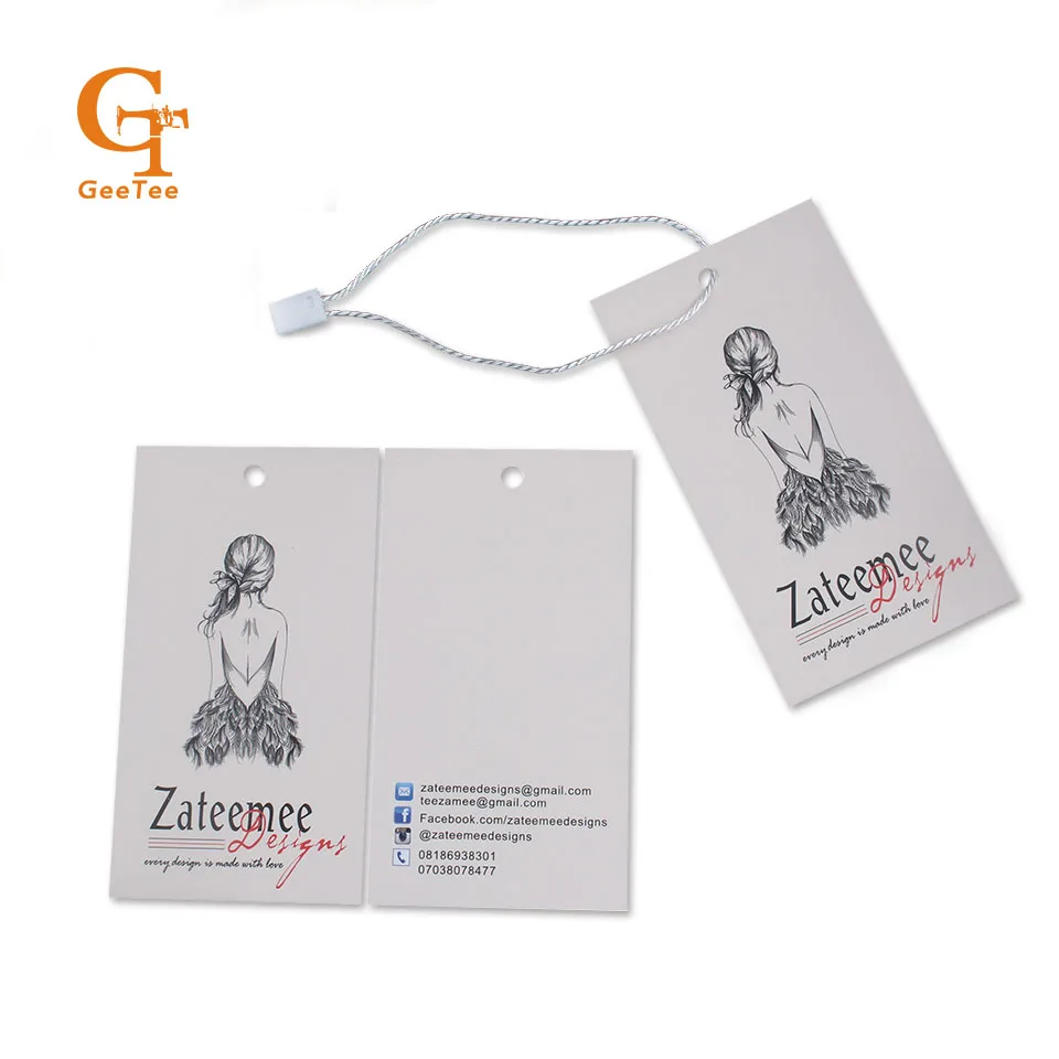

Dress garment accessories hang tag, custom paper hang tag label, personality logo printing price tags