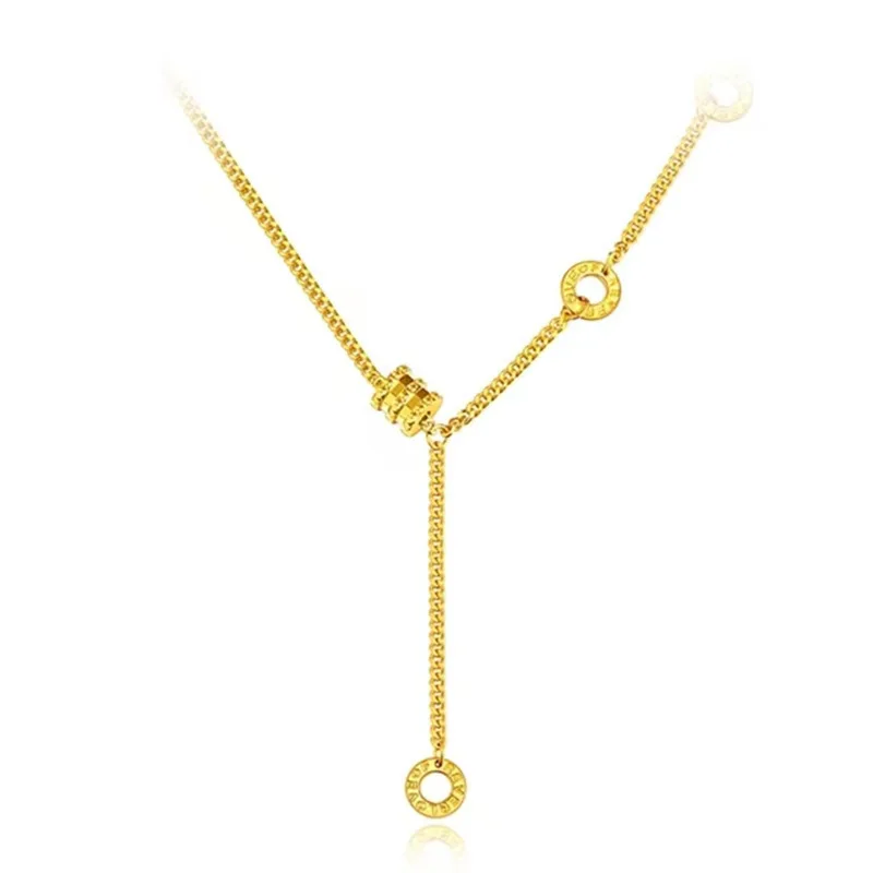 

Women's Niche Design Brass Gold-Plated Collarbone Necklace Small Waist Necklace Pendant Women's Net Red Fashion Simple Gift