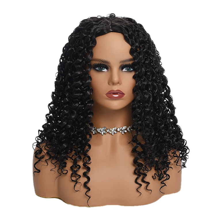 

Woman Hair Wig Long Curly Hair Lace Front Wigs Synthetic/human Long Wigs Heat Resistant Fiber Hair for Black Women, Natural color lace wig