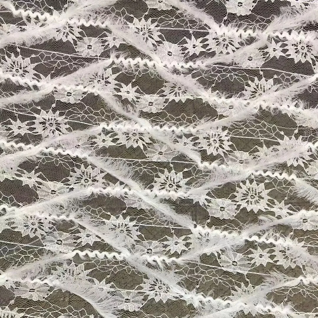 

Korean manufacturer of sample 2020 bridal lace fabric swiss crochet lace, Accept customized color