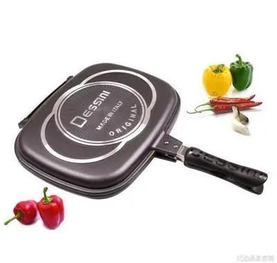 

Beef steak frying pan non stick pan frying electric frying pan with lid, Black