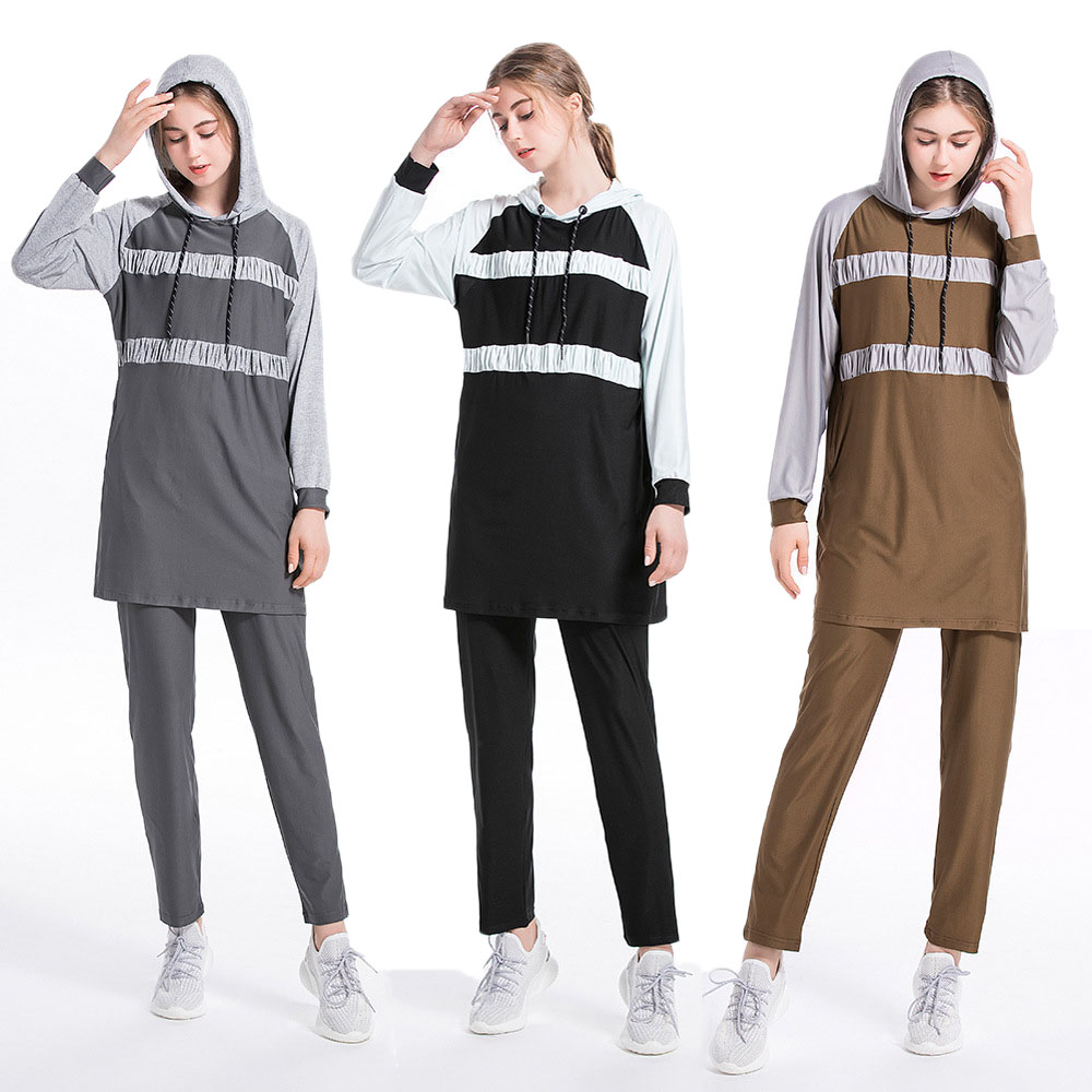 

2019 fall casual sports women two piece set islam islamic clothing women turkish wholesale muslim modern modest women clothing, Various