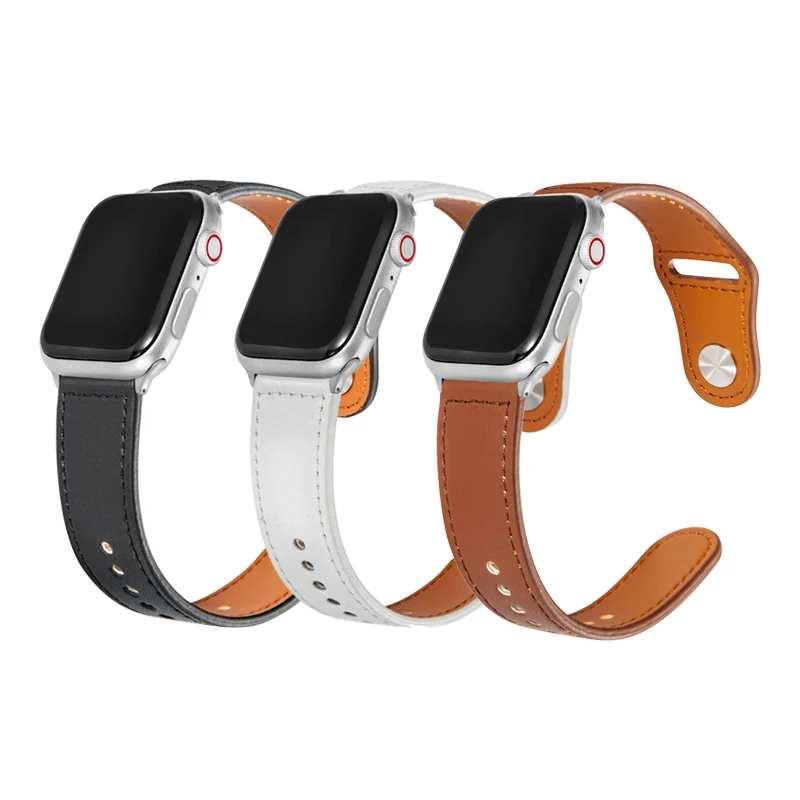 

leather watchband for apple watch band 42mm for Iwatch band 40mm 44mm 38mm Series 4 3 2 1 Bracelet for Apple Watch