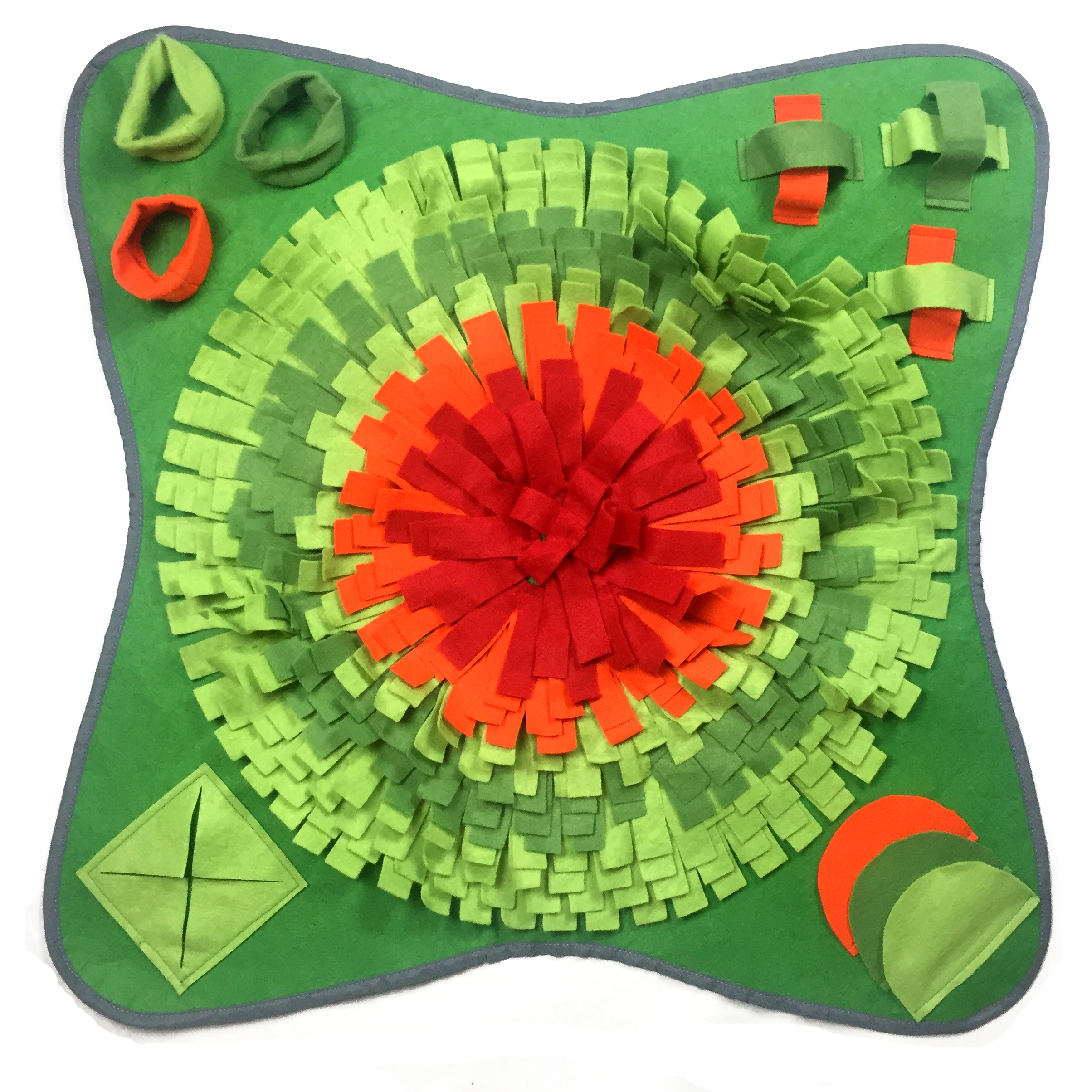 

Stock Nosework Snuffle Mat Pet Dog Puzzle Toys Treat Feeding Playing Blanket Eco friendly Sustainable Durable Activity Toy, Green, customized