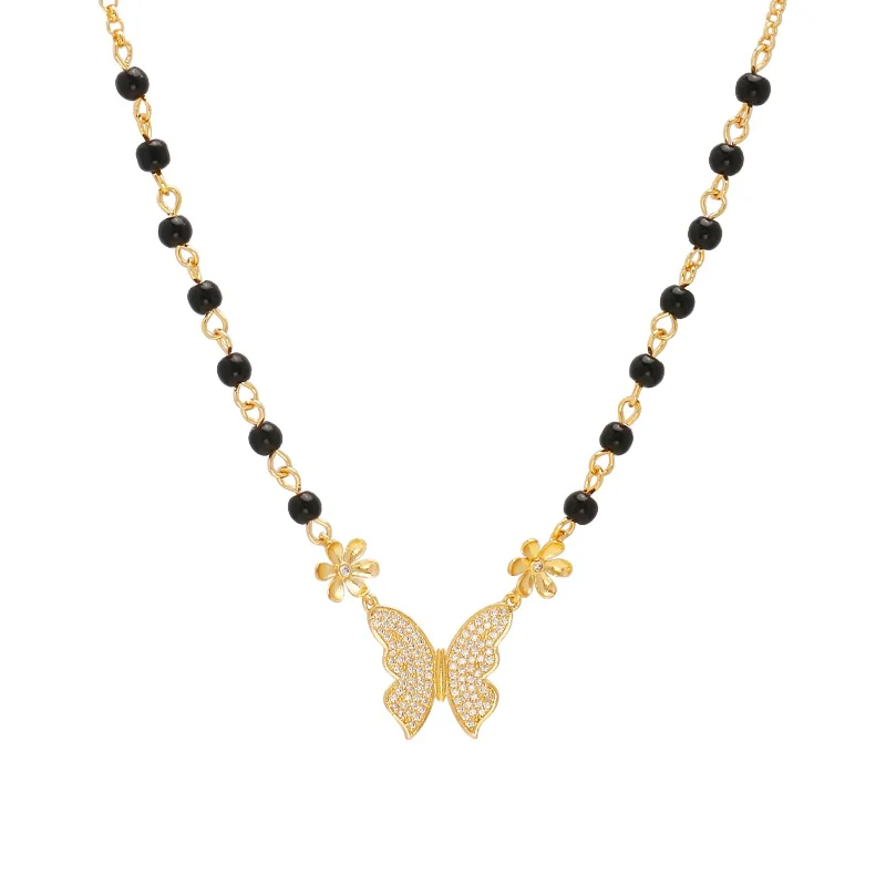 

Jxx Jewelry Diamond Chain Women Suppliers Luxury Wholesale Fine Fashion 2021 24k Gold Plated Butterfly Necklace