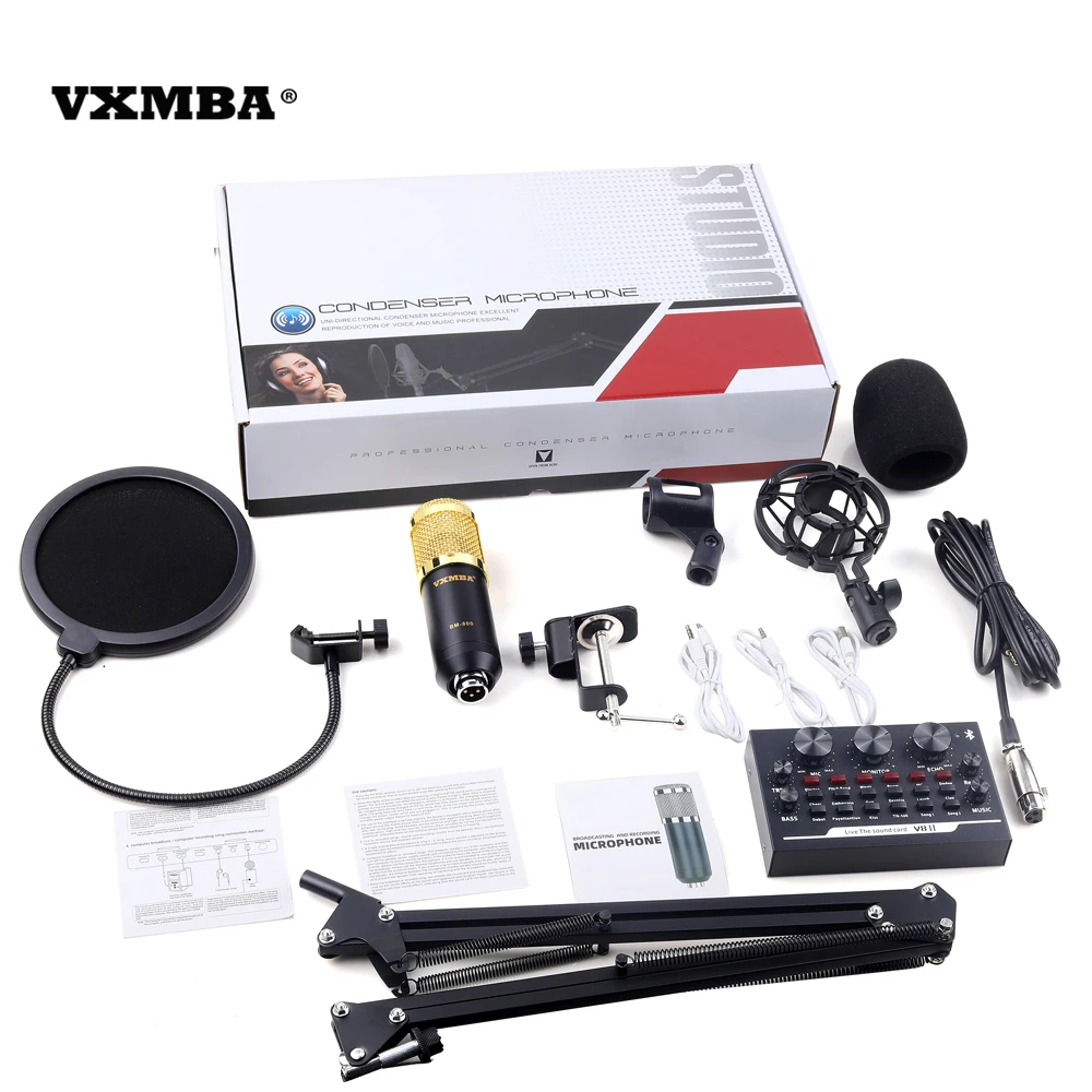 

Bm800 + V8 plus sound card, full set of microphone, Free headphones