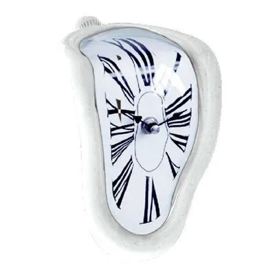 

2021Creative L-shaped curved clock Roman numeral clock Home twisted wall clock, Picture