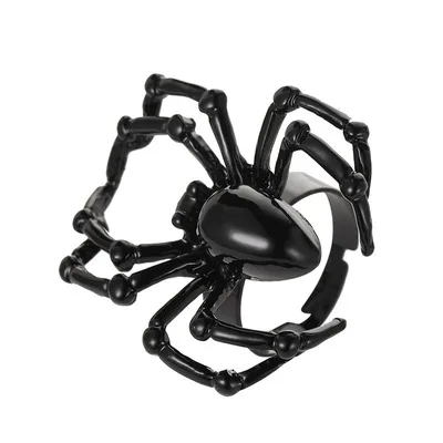 

Hot Sale Exquisite Halloween Ring Ghost Festival Spoof Tricky Toy Gothic Spider Ring for Unisex, Black