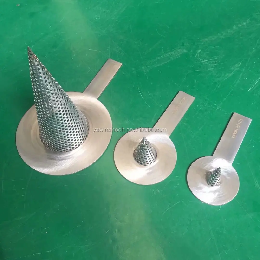 Oem Conical Shaped Fabricated Pipeline Filter Perforated Temporary