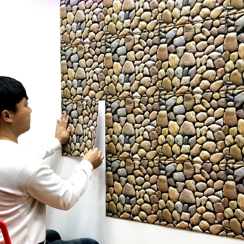 

3D Brick Waterproof Wallpaper Self-adhesive pvc Foam Wall Stickers eco-friendly indoor decoration 3d modern wallpaper in china