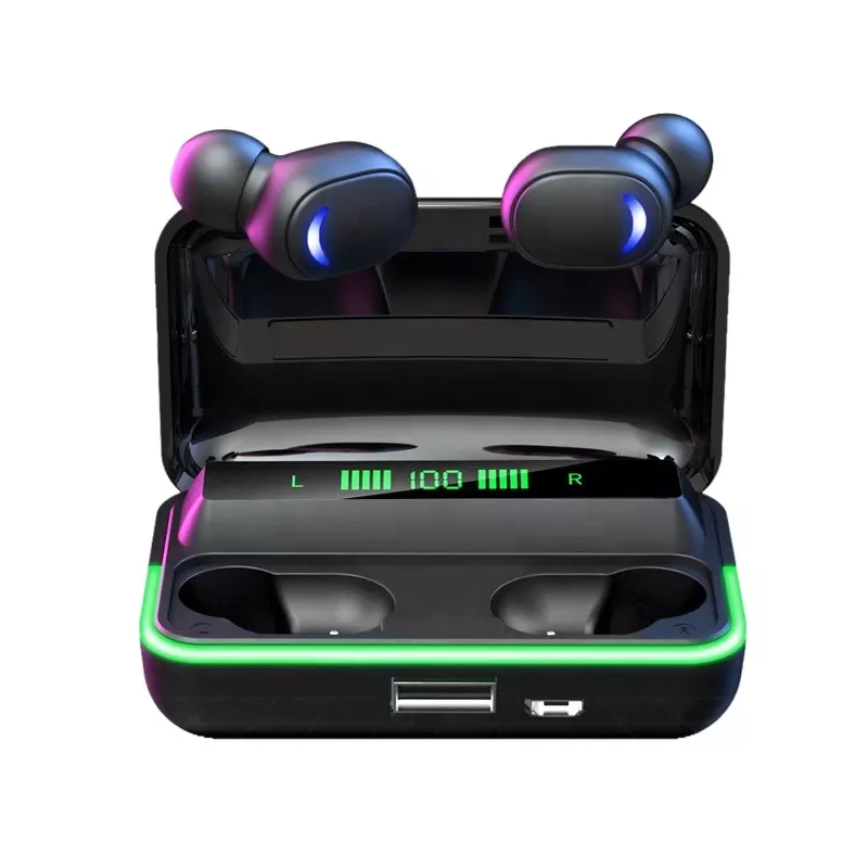 

LED Display Stereo Gaming Sport Music Headset Waterproof In Ear Mini Wireless Earphone Noise Cancelling E10 Earbuds