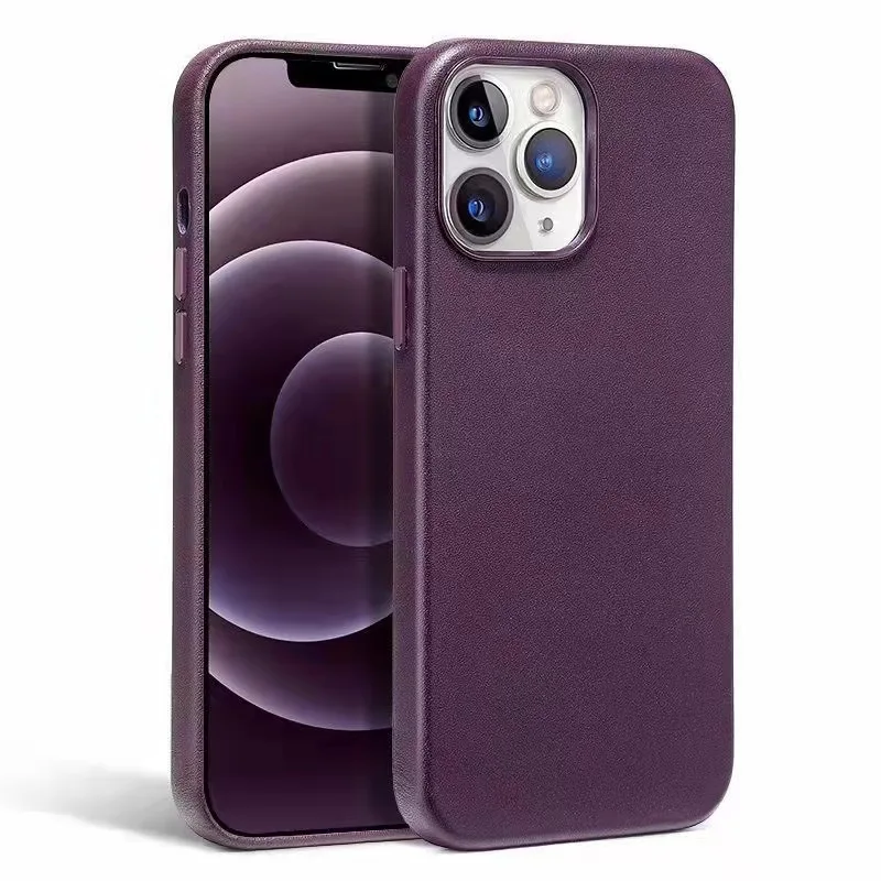 

High quality wireless charging PU leather case supports custom mobile phone case, 5 colors
