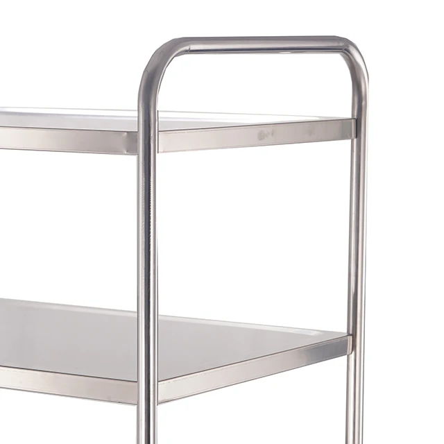 
Detachable Stainless Steel Hotel Room Guest Supplies Service Serving Trolley Cart 