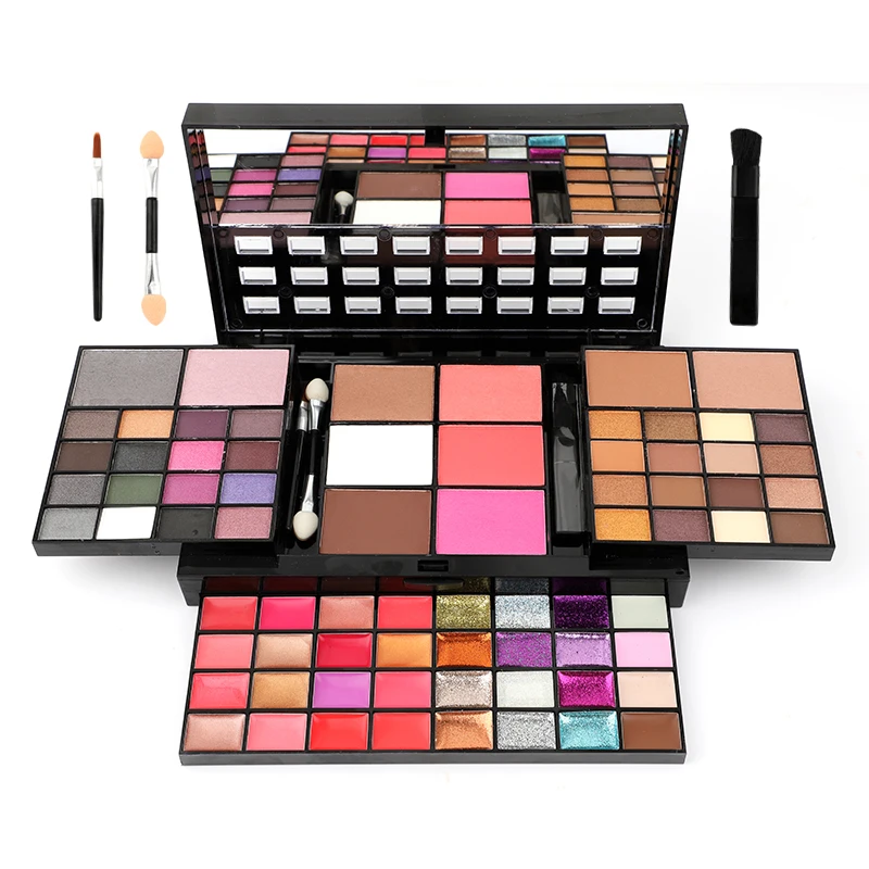 

RTS Professional 74 Full Color Makeup Set Custom Eyeshadow Blush Concealer Contour Lipgloss Make Up Palette, 74 colors