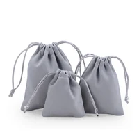 

Custom Colorful Suede Jewelry Pouch Drawstring with Logo Printed