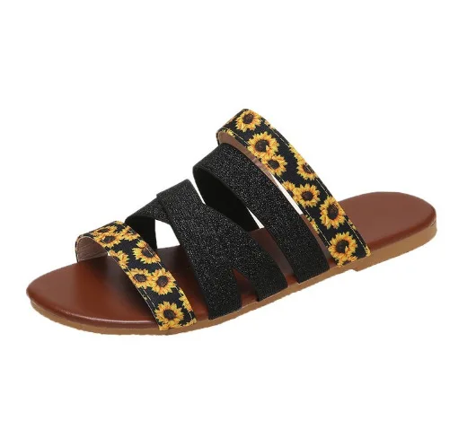 

New summer flat-bottomed large size36-43 sandals and slippers china womens shoes