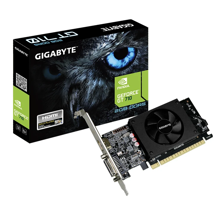 

GIGABYTE NVIDIA GeForce GT 710 2G Support PCI Express 2.0 x8 Bus Interface Graphics Card (GV-N710D5-2GL)