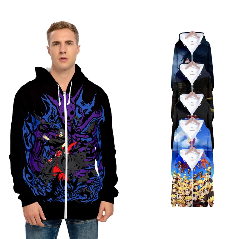 

2021 Custom OEM Sublimation 3D Print Logo Zipper Hood Outside Zip Hoodie Men, Customized colors