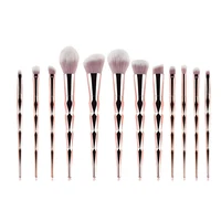 

Latest Edition Professional 12pcs Gold Champagne Spiral Long Handle Makeup Cosmetic Brush Set