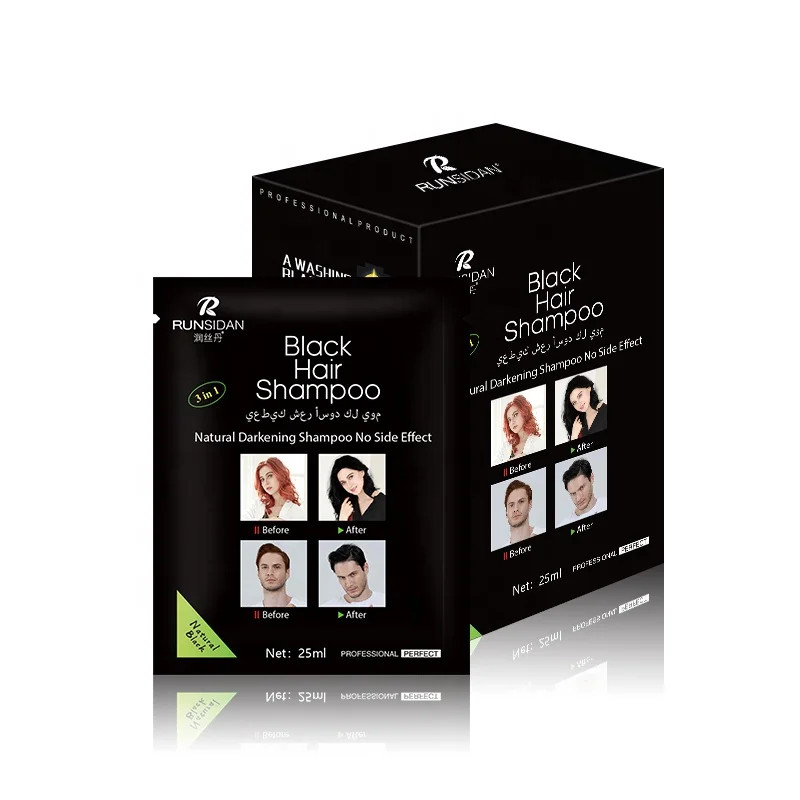 

natural black hair shampoo organic fast only 5 minutes dye white gray hair