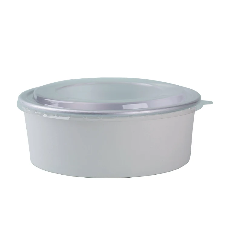 

Wholesale OEM food grade disposable paper bowl aluminum foil container for salad soup bowl with lid factory manufacturer