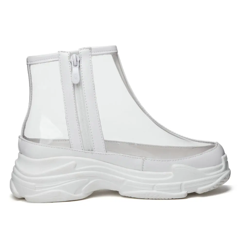 
Fashion Transparent PVC Jelly Women Ankle Boot Casual Wedges Heel Zipper Women Boots Shoes High Quality Boots For Ladies 