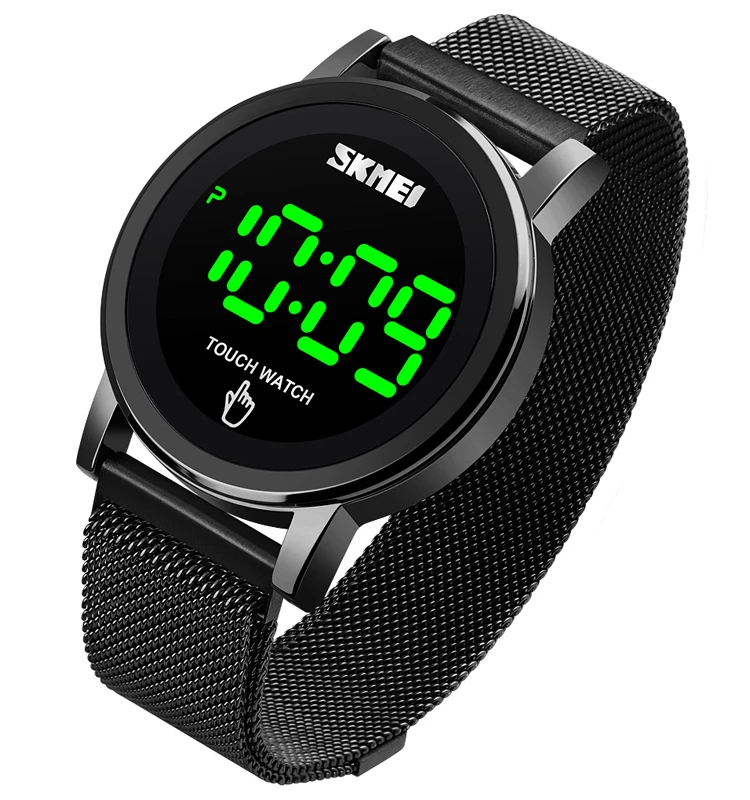 

skmei 1668 luxury brand men watch fashion binary led watch stainless steel back water resistant digital watch, Mix