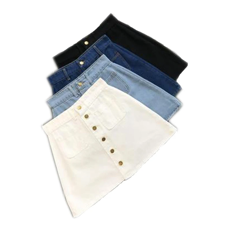 

Hot selling All-match slim skirt A-line high waist skirt denim short student and adult skirt for women