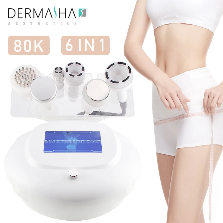 

6 in 1 Cavitation Machine 80k 80 k Cavitation Machine Vacuum RF Slimming Machine Body Beauty Equipment