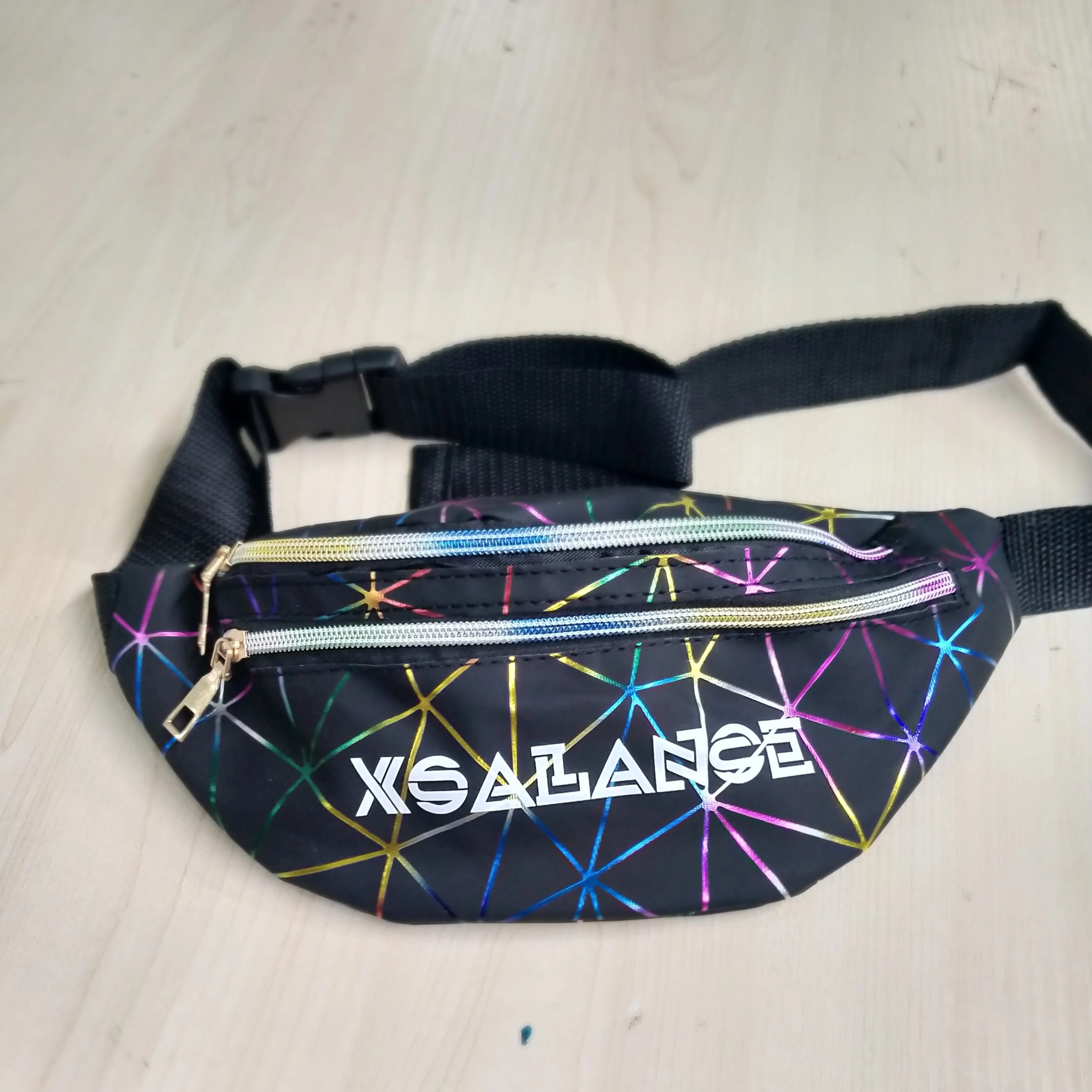 

Custom Cooler solar bag transparent PU wholesale clear hologram holographic fanny pack running waist pack